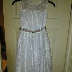 White Dress with Rhinestones with Bling Stash